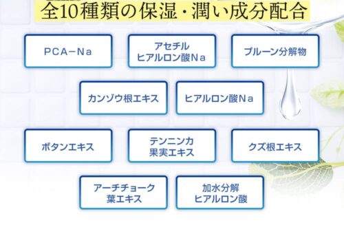 ブレイターWクレンジングリキッドは全10種類の保湿・潤い成分を配合