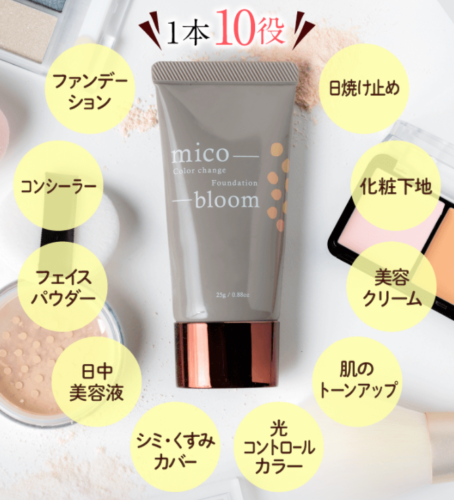 ミコブルームは1本で10役をこなすファンデーション