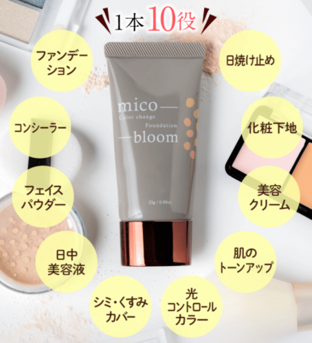 ミコブルームは1本で10役をこなすファンデーション